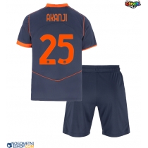 Otroški Nogometni dresi Inter Milan Manuel Akanji #25 Tretji 2025-26 Kratek Rokav (+ Kratke hlače)